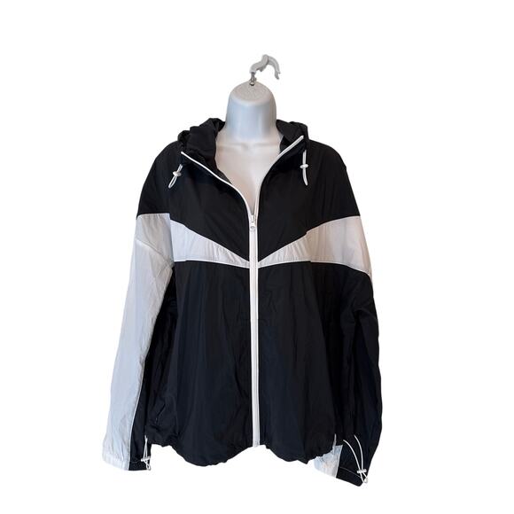 NWT Johnny Was Calme Elements Track Jacket Full Zip Hoodie Windbreaker Onyx XL - Picture 1 of 4